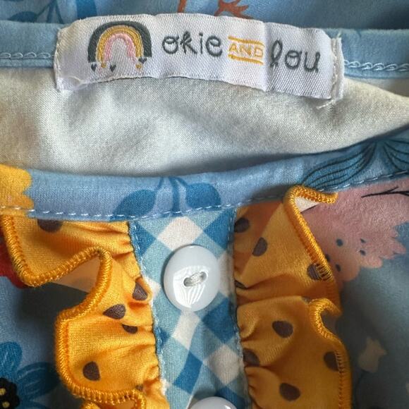 NEW Okie and Lou Chickens Hens Onesie Farm Hayride Country Baby 3-6 months - Picture 6 of 7